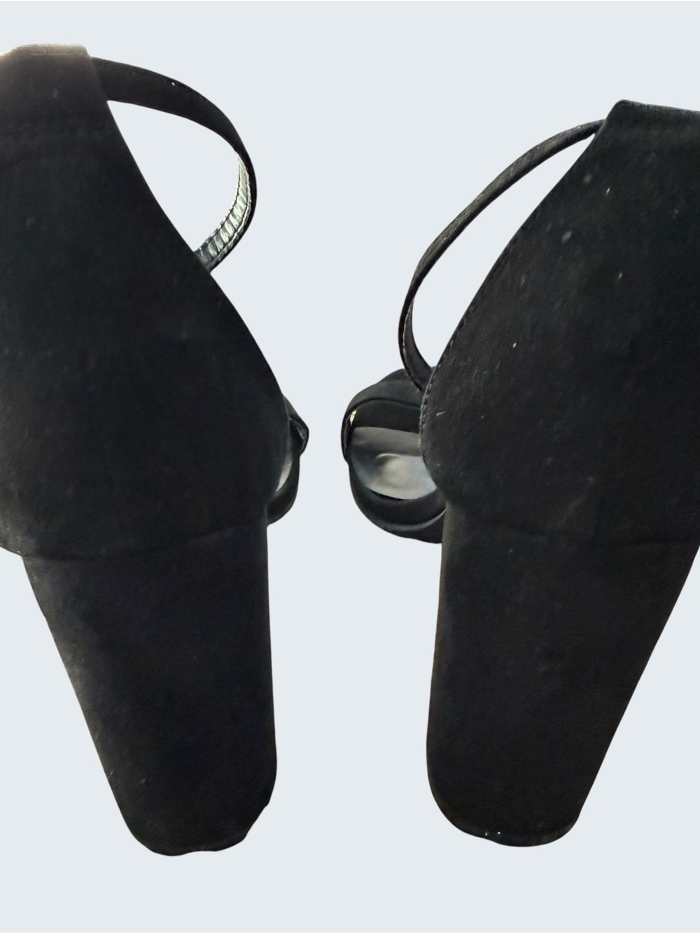 Lulu's Black Suede Ankle-Strap Block Heels - Picture 3 of 5